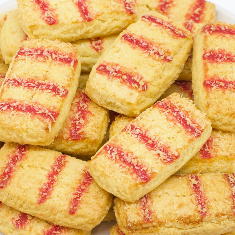 Coconut Jam Biscuits